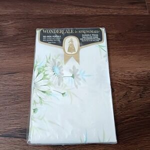 VTG NOS Springmaid Wondercale Pillowcases Floral No Iron 21 x 27 Set of 2